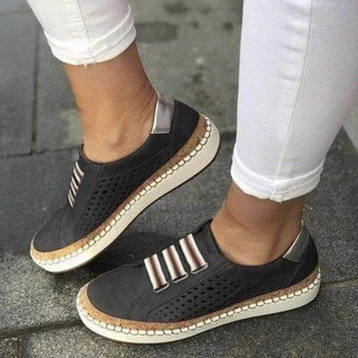 Women’s Breathable Flat Bottom Slip-On Sneakers for Everyday Wear