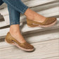 Women’s Breathable Slip-On Flats with Wide Toe Design