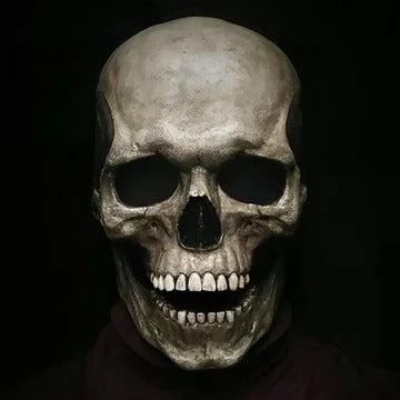 Movable Jaw Realistic Full Head Skull Mask for Halloween, Cosplay, and Haunted Events