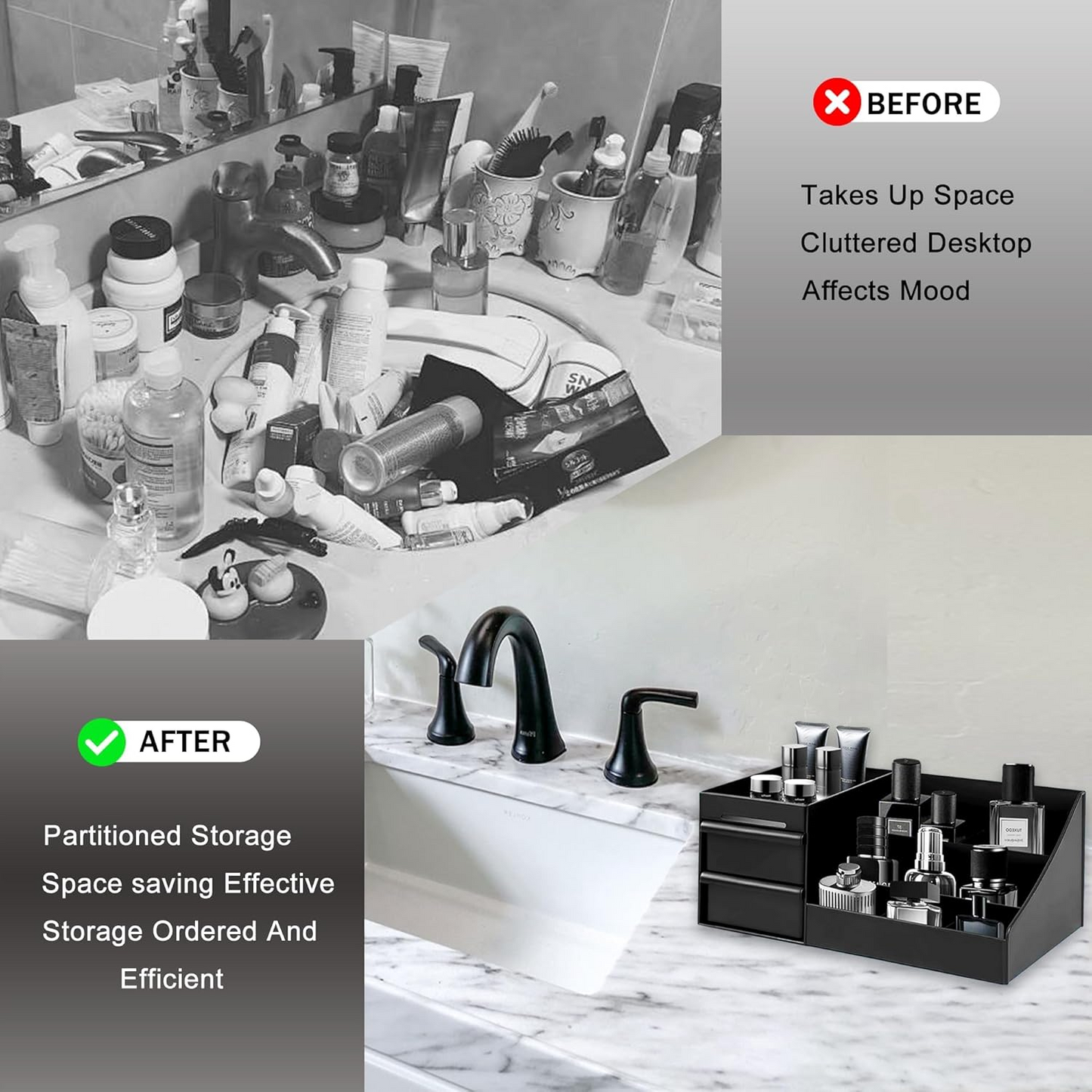 Mens Organizer,Cologne Organizer for Men,Perfume Organizer,Cologne Stand,Perfume Stand,Organizador de Perfumes,Bathroom Countertop Storage,Shelf for Bathroom Counter,Easter Gifts for Men allveramart