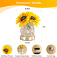 AMWGIMI Sunflowers Flower Lamp,Rechargeable Cordless Touch Table Lamp,3-Colour Infinitely Dimming Small Night Light,Festival Restaurant Bedroom Bar Coffee Shop Birthday Gifts for Women Mom allveramart