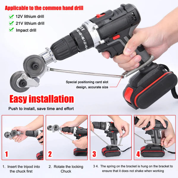 Heavy Duty Metal Cutting Adapter for Electric Drill