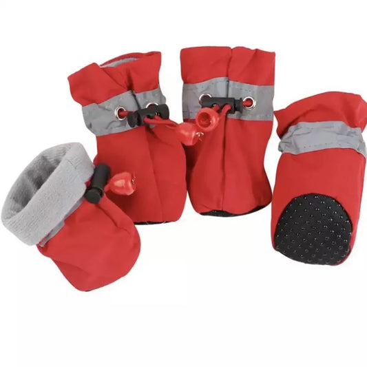 Dog Winter Boots with Anti-Slip Tread and Insulated Lining, Water Resistant