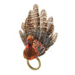 Turkey Feather Napkin Rings with Fall Colors, Set of 4