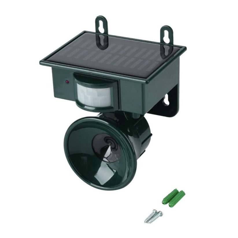 Solar Bird Repeller with PIR Motion Sensor and Sound Deterrent, Weatherproof