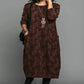 Women's Relaxed Winter Dress with Round Neckline and Heat-Trapping Fabric