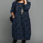 Women's Relaxed Winter Dress with Round Neckline and Heat-Trapping Fabric