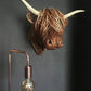 Highland Cattle Wall Sculpture with Hand Finished Textures, 24.8 x 20.9 Inches