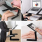 Adjustable Laptop Stand with Vented Aluminum Platform and Detachable Mouse Pad, Foldable