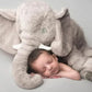 Elephant Plush Pillow with Ultra-Soft Fill and Reinforced Seams, for Nursery Gift