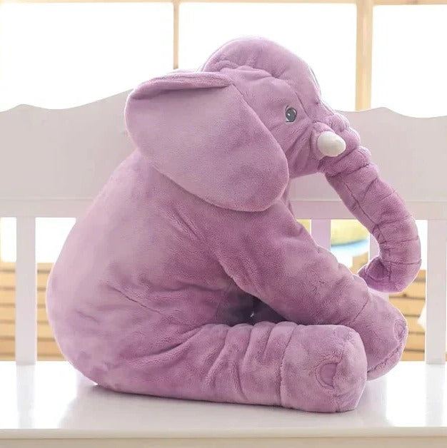 Elephant Plush Pillow with Ultra-Soft Fill and Reinforced Seams, for Nursery Gift