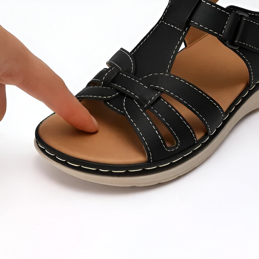 Orthopedic Sandals for Women with Contoured Insole and Adjustable Straps
