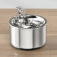 Cat Water Fountain with Stainless Steel Basin and Four-Layer Filter, Motion Sensor Option