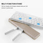 Wireless Folding Keyboard with Rotating Device Stands and Multi-Device Memory