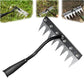 Garden Weeding Rake with Carbon Steel Head and Soft Grip, 5-8 Tooth Options