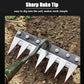 Garden Weeding Rake with Carbon Steel Head and Soft Grip, 5-8 Tooth Options