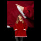 Wearable Blanket Hoodie with Front Pocket and Extended Sleeves for Adults