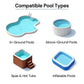 Rechargeable Pool Vacuum with Interchangeable Heads and Snap Attachment System