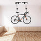 Bike Hoist Pulley System with Coated Hooks and Safety Strap, 132 lb Capacity
