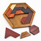 3D Hexagonal Wooden Puzzles Educational Brain Teaser Game for Children