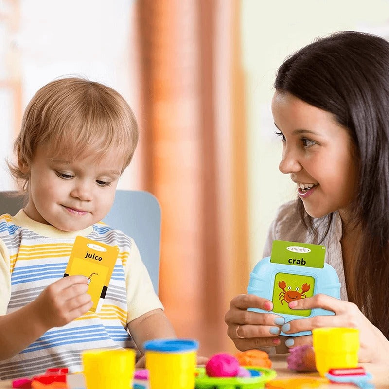 Talking Flash Cards with Audio Playback and Volume Control for Kids Ages 4 to 6