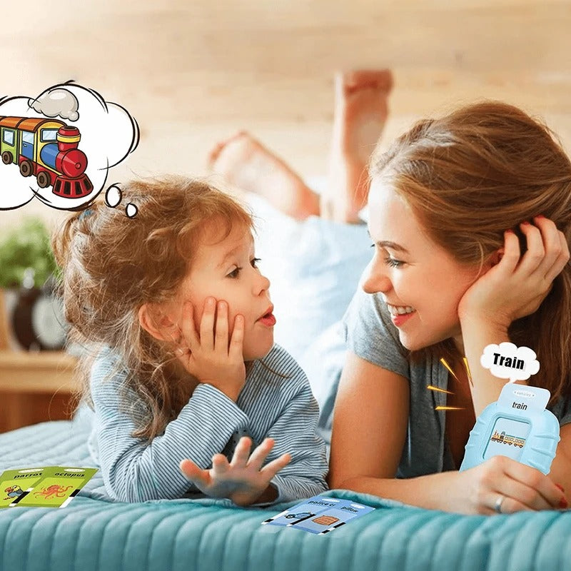 Talking Flash Cards with Audio Playback and Volume Control for Kids Ages 4 to 6