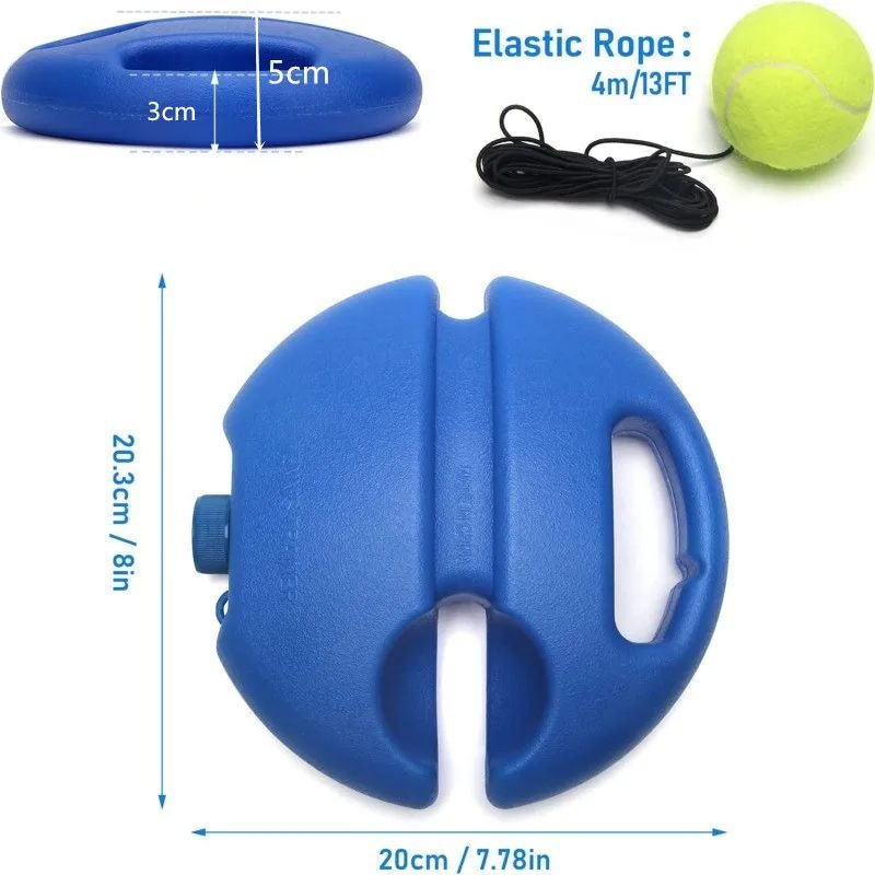 Tennis Rebound Ball Trainer with Adjustable Base for Solo Practice