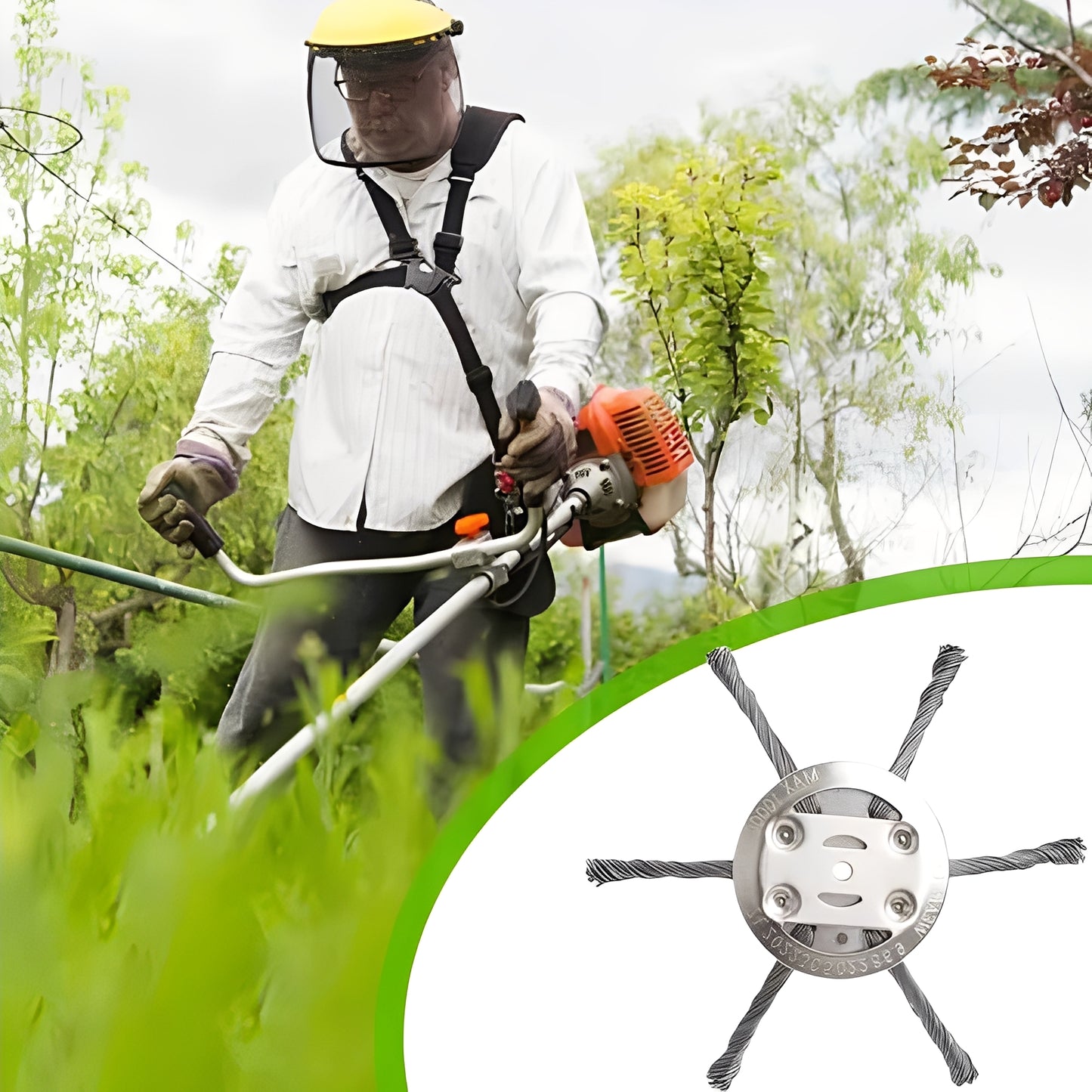 Steel Wire Weed Trimmer Head Universal for Rust Removal and Cleaning