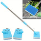 Telescoping Aquarium Glass Cleaner with 180 Degree Rotating Head and Dual Surface Pad