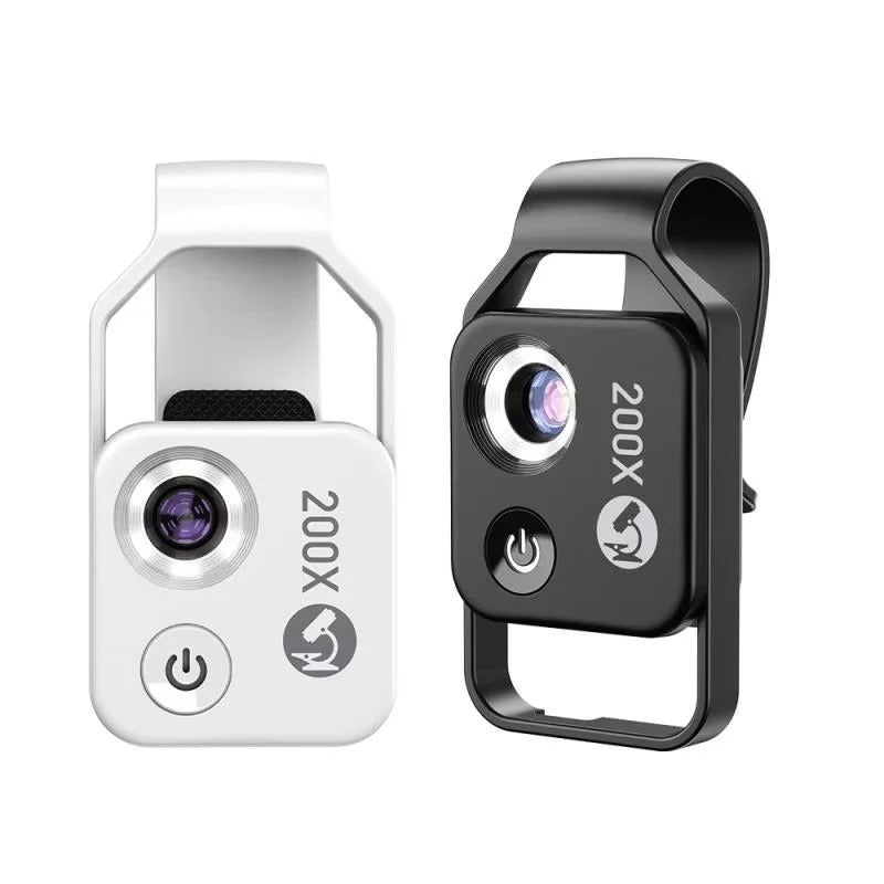Smartphone Microscope Lens with 200X Magnification and Universal Clip