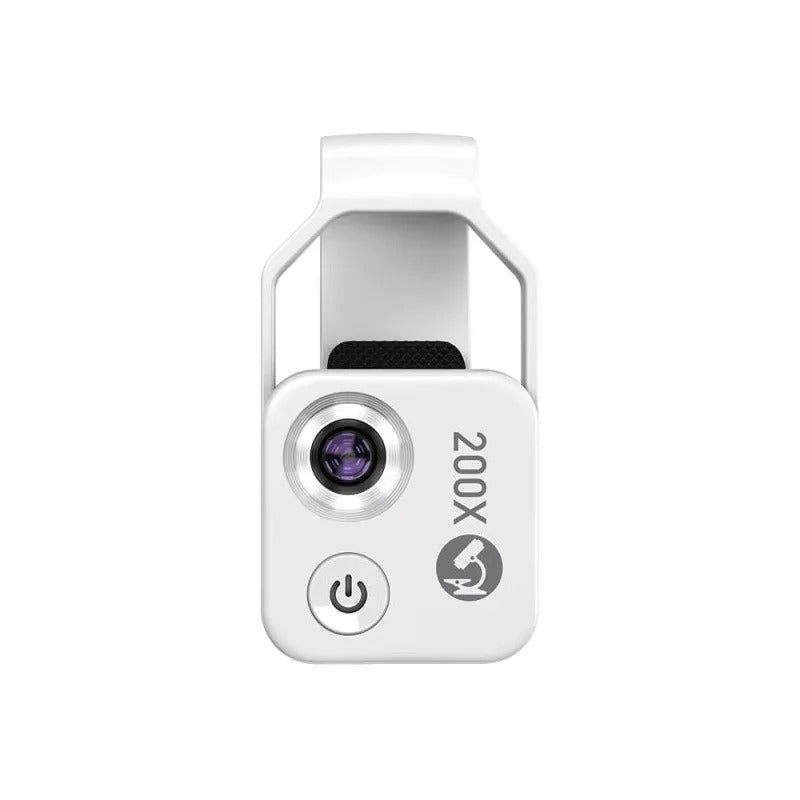 Smartphone Microscope Lens with 200X Magnification and Universal Clip