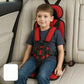 Portable Car Booster Seat with 5-Point Harness and Foldable Design, Washable Cover