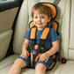 Portable Car Booster Seat with 5-Point Harness and Foldable Design, Washable Cover
