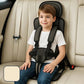 Portable Car Booster Seat with 5-Point Harness and Foldable Design, Washable Cover