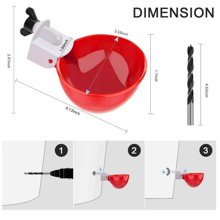Premium 10 Pcs Chicken Waterer, High Quality Farm Supply Kit