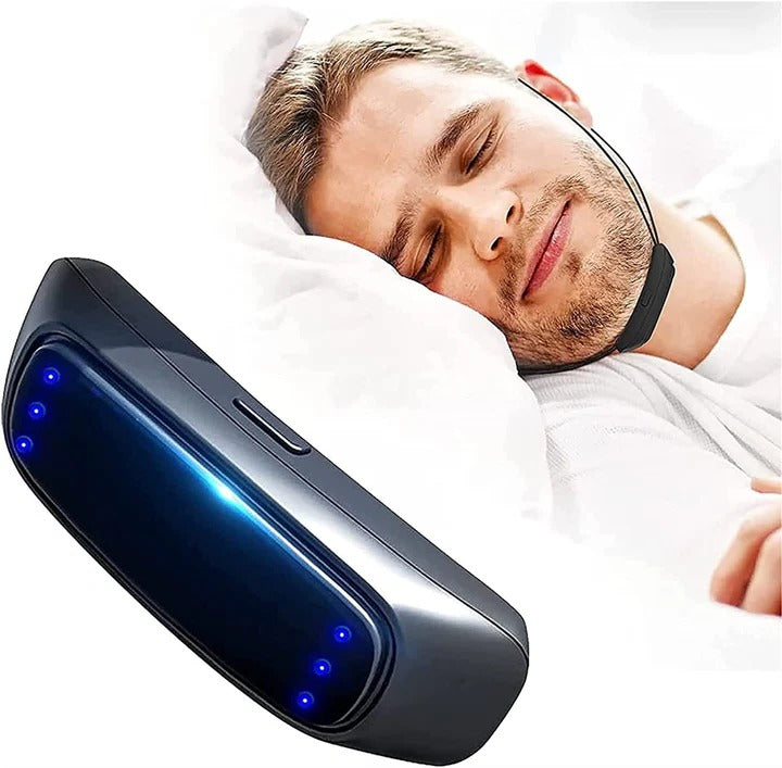 Effective Smart Tens Muscle Tightening Anti Snoring Chin Strap Device for Improved Airflow