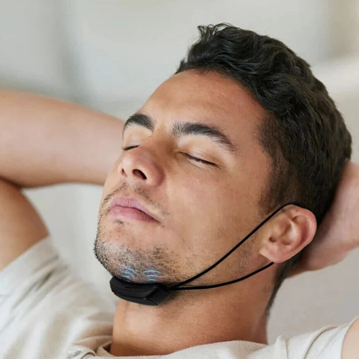 Effective Smart Tens Muscle Tightening Anti Snoring Chin Strap Device for Improved Airflow
