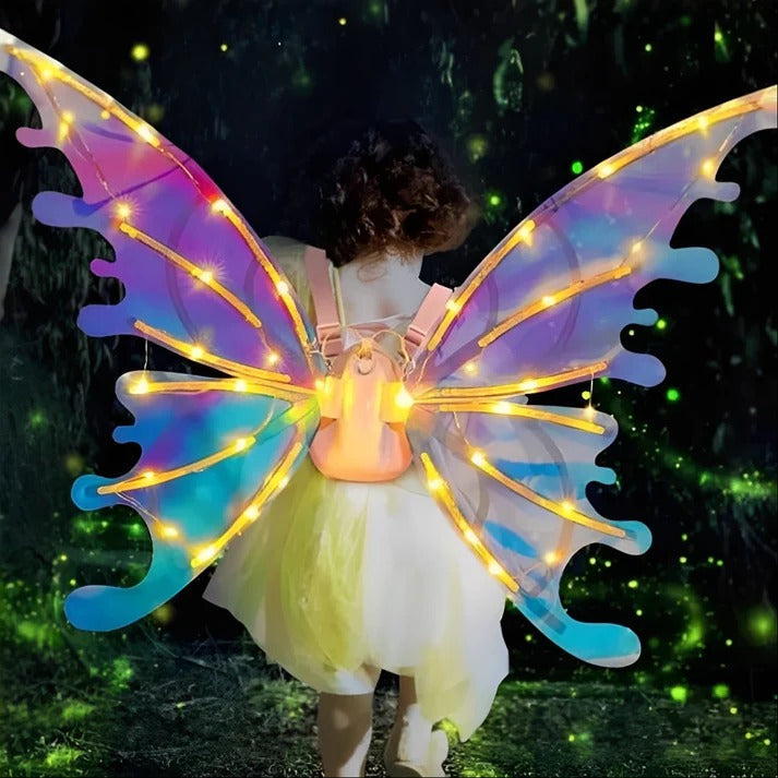 Motorized Costume Wings with LED Lights and Sound Effects for Kids