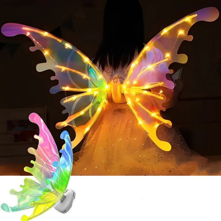 Motorized Costume Wings with LED Lights and Sound Effects for Kids