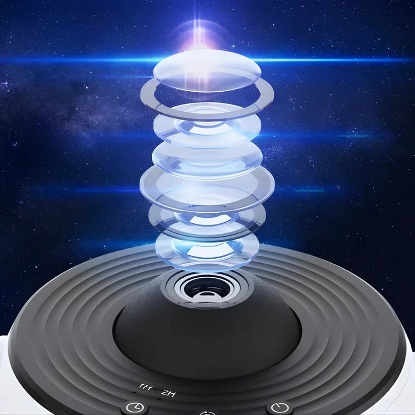 LED Film Disc Projector with 13 Space Discs and Silent 360 Rotation