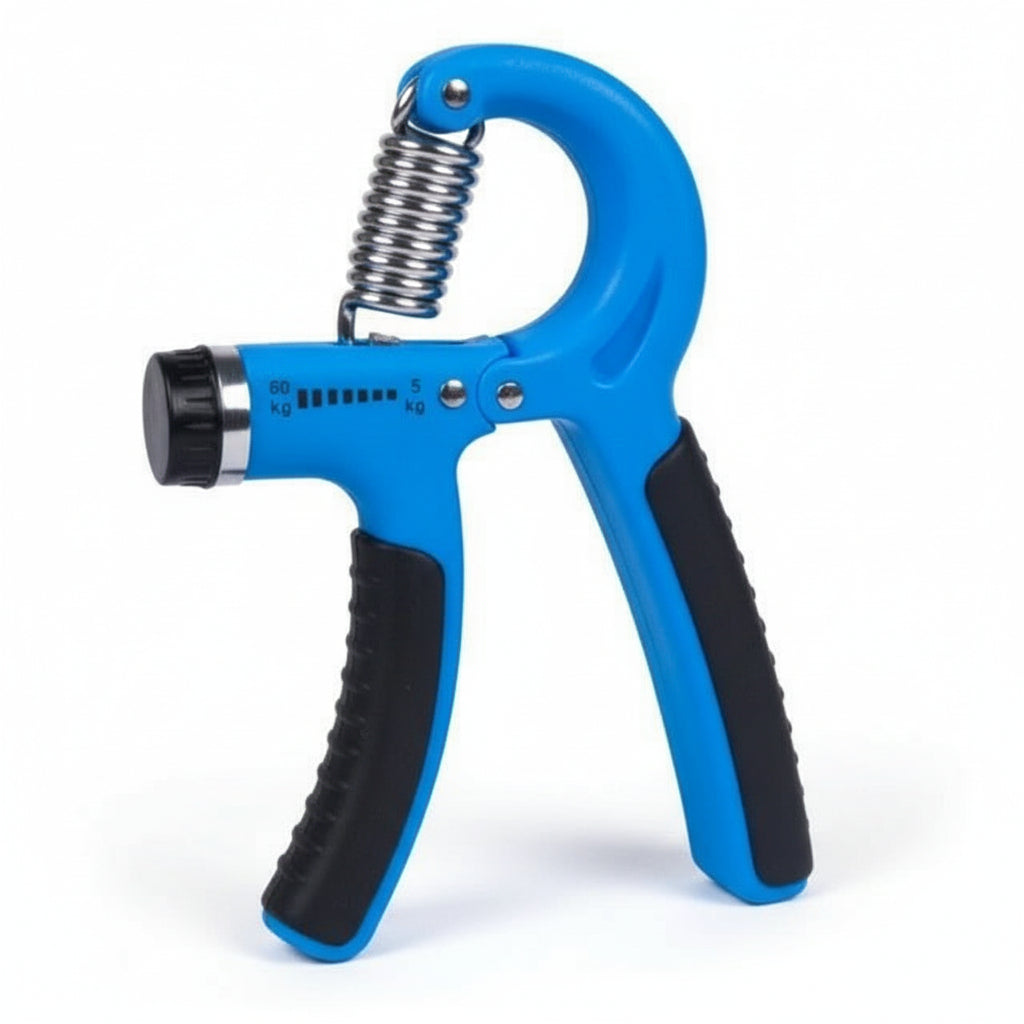 Adjustable Grip Strength Trainer with Rotary Knob Dial and Stainless Steel Mechanism