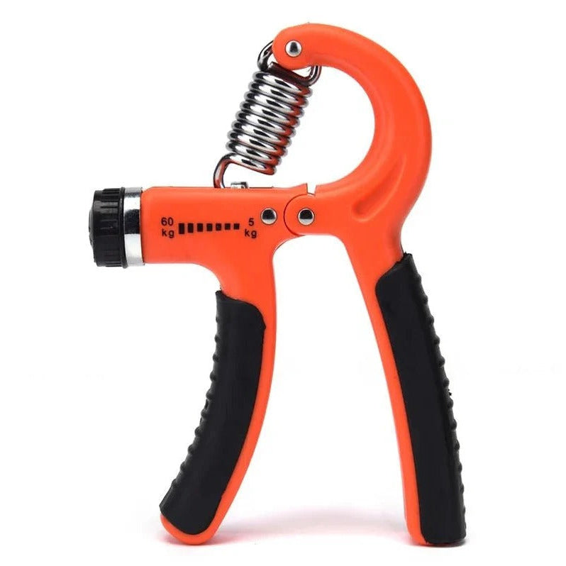Adjustable Grip Strength Trainer with Rotary Knob Dial and Stainless Steel Mechanism