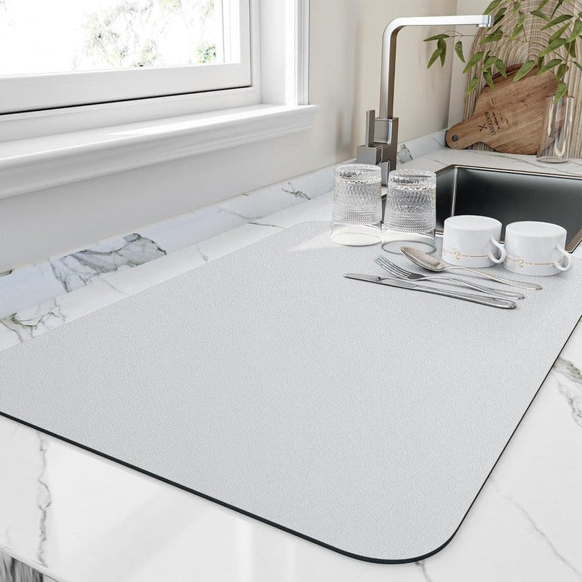 Absorbent Dish Drying Mat with Porous Microfiber and Fast Evaporation
