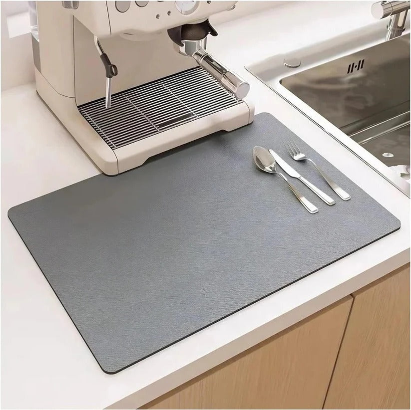 Absorbent Dish Drying Mat with Porous Microfiber and Fast Evaporation