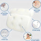 Ergonomic Bath Pillow with 6 Suction Cups and Mesh Surface for Head and Neck Support