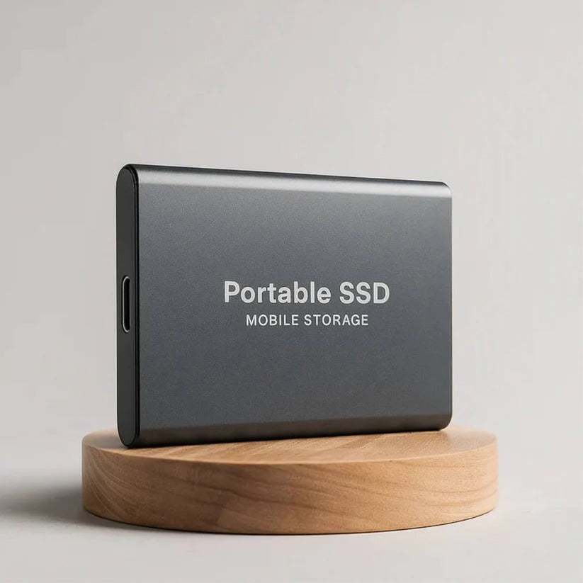High-Speed Portable SSD with Shock Resistant Housing and Backward Compatible Connection
