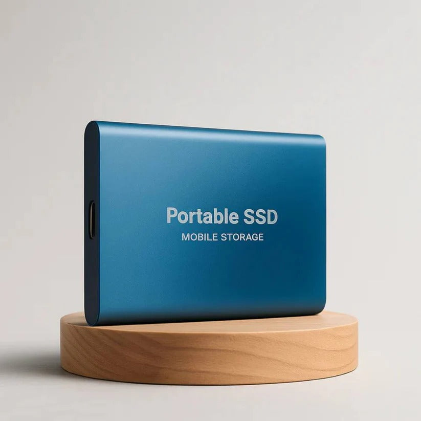 High-Speed Portable SSD with Shock Resistant Housing and Backward Compatible Connection