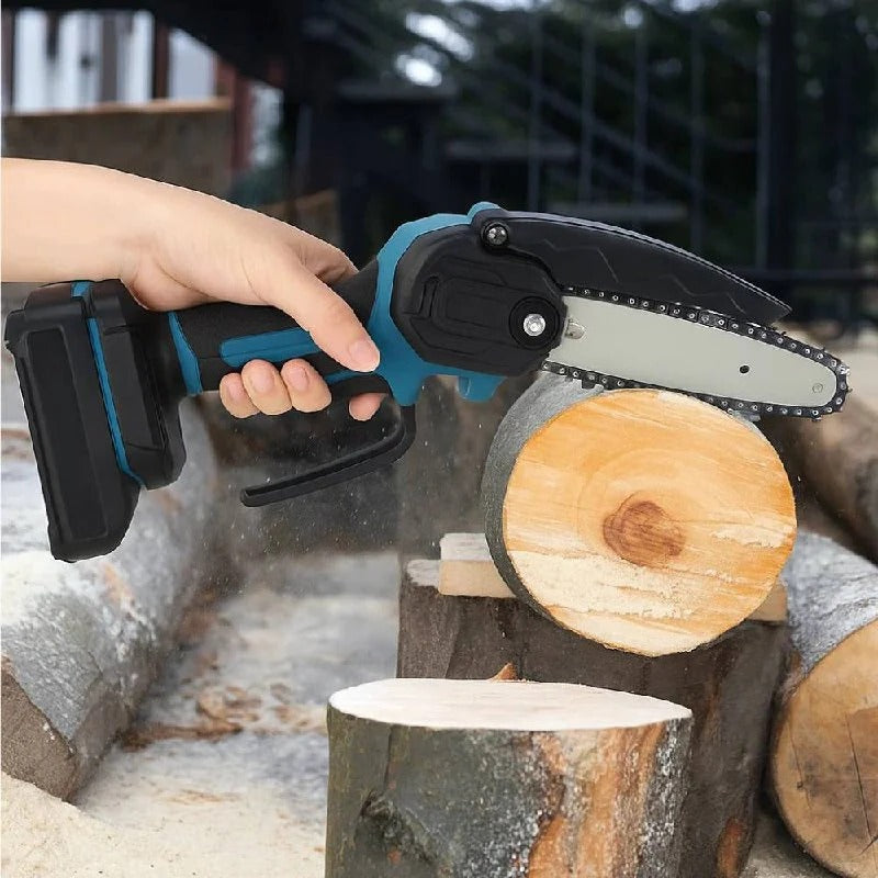 Cordless Electric Chainsaw with 1000W Motor and 30-Minute Battery, Lightweight