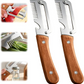 2026 Upgrade Vegetable Peeler With Wooden Handle, Stainless Steel Wide Blade Potato and Carrot Peeler, 3-in-1 Veggie Peeler With Scallion Shredder and Bottle Opener for Kitchen, Camping and Trave allveramart