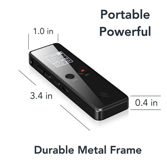 Professional Digital Voice Recorder with Auto File Saving and Built-In Speaker